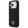 Guess Silicone Triangle Logo MagSafe apvalks iPhone 17 Pro, melns