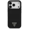 Guess Silicone Triangle Logo MagSafe apvalks iPhone 17 Pro, melns