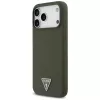 Guess Silicone Triangle Logo Macīgs MacSafe Maciņš iPhone 17 Pro Max (Khaki)