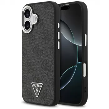 Guess 4G Triangle Logo MagSafe apvalks iPhone 17 - melns