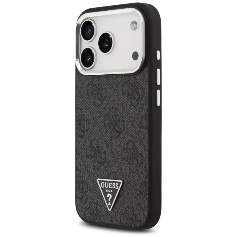 Guess 4G Triangle Logo MacSafe Macītis iPhone 17 Pro (Melns)