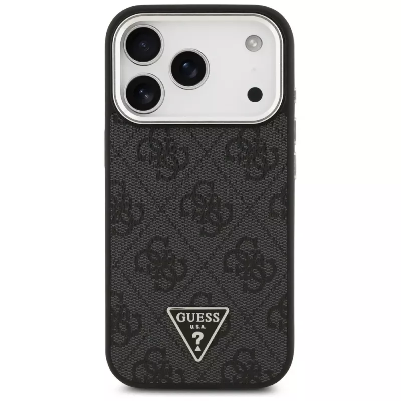 Guess 4G Triangle Logo MacSafe Macītis iPhone 17 Pro (Melns)