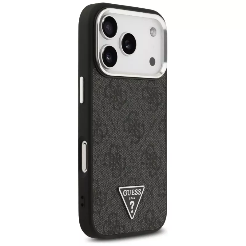 Guess 4G Triangle Logo MacSafe Macītis iPhone 17 Pro (Melns)