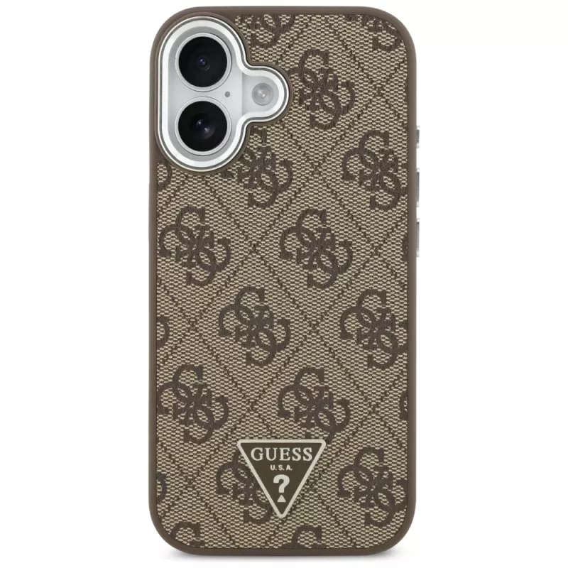 Guess 4G Triangle Logo MagSafe Case for iPhone 17 (Brown)