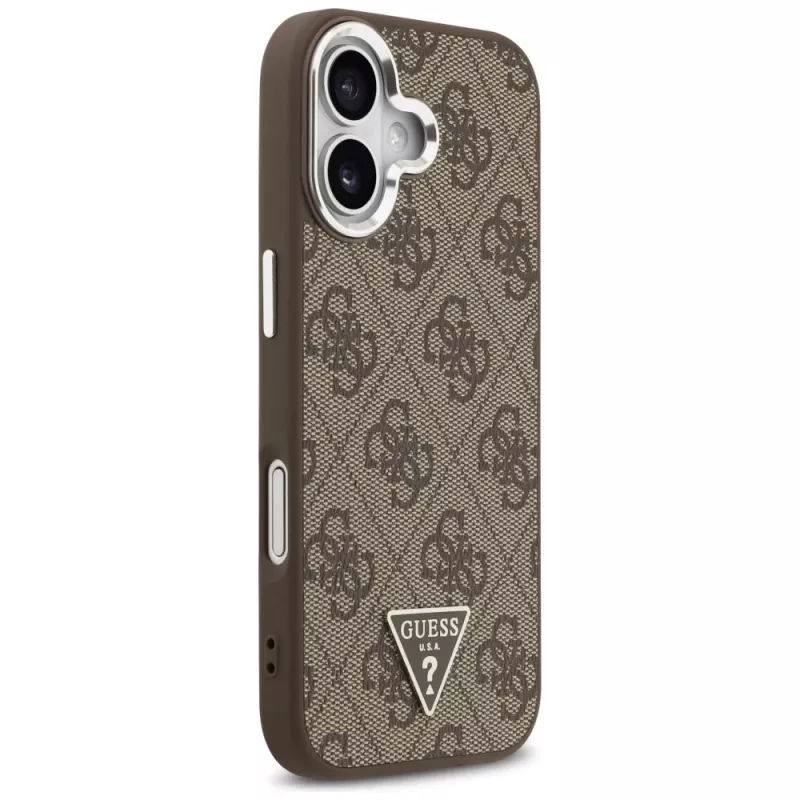 Guess 4G Triangle Logo MagSafe Case for iPhone 17 (Brown)