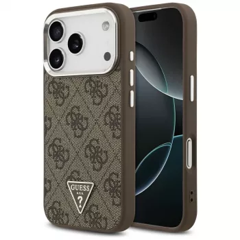 Guess 4G Triangle Logo MagSafe Maciņš iPhone 17 Pro (Brūns)