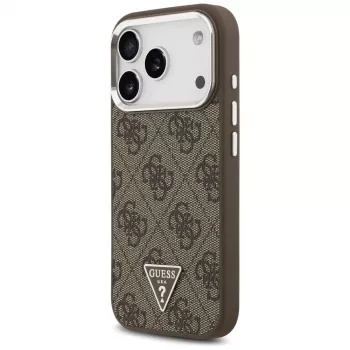 Guess 4G Triangle Logo MagSafe Maciņš iPhone 17 Pro (Brūns)