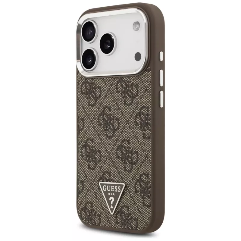 Guess 4G Triangle Logo MagSafe Maciņš iPhone 17 Pro (Brūns)