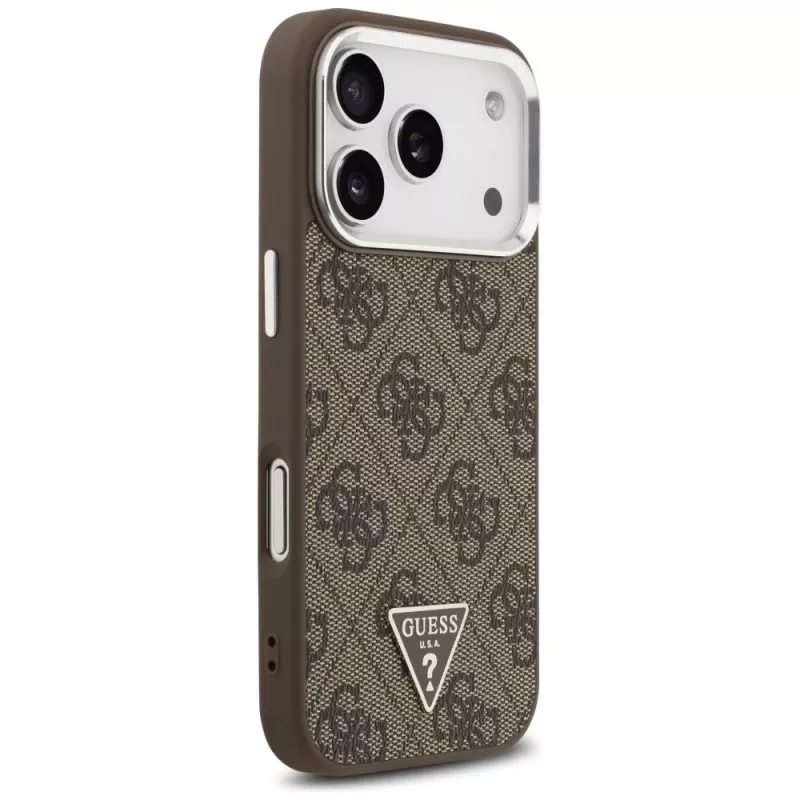 Guess 4G Triangle Logo MagSafe Maciņš iPhone 17 Pro (Brūns)