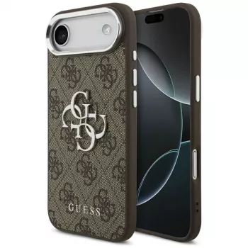 Guess GUHCP17MP4G4SMCW 4G Big 4G Classic Logo vāciņš iPhone Air – brūns / sudrabains