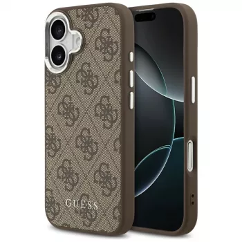 Guess 4G Classic Logo Macīgais MacSafe Maciņš iPhone 17, Brūns