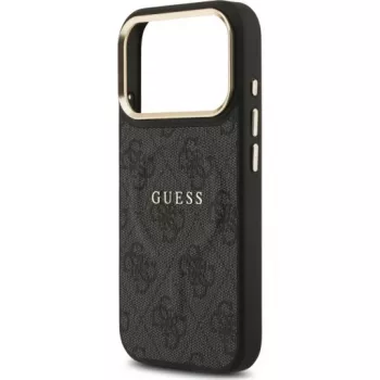 Guess 4G PU Classic Logo MagSafe Back Cover Apple iPhone 17 Pro Melns
