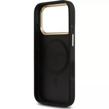 Guess 4G PU Classic Logo MagSafe Back Cover Apple iPhone 17 Pro Melns