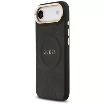 Guess Peony Hot Stamp MagSafe apvalks iPhone Air, melns