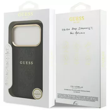 Guess 4G Stripe MagSafe Case for iPhone 17 Pro Max Black