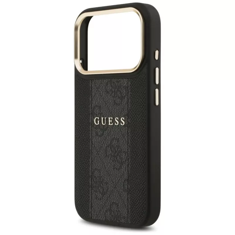 Guess 4G Stripe MagSafe Case for iPhone 17 Pro Max Black