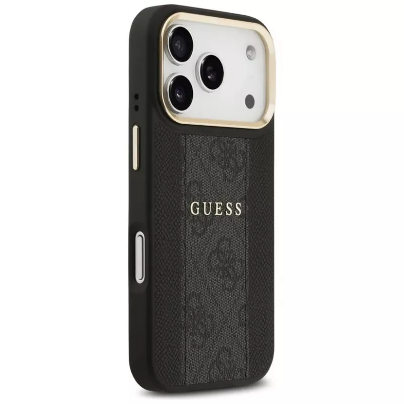 Guess 4G Stripe MagSafe Case for iPhone 17 Pro Max Black