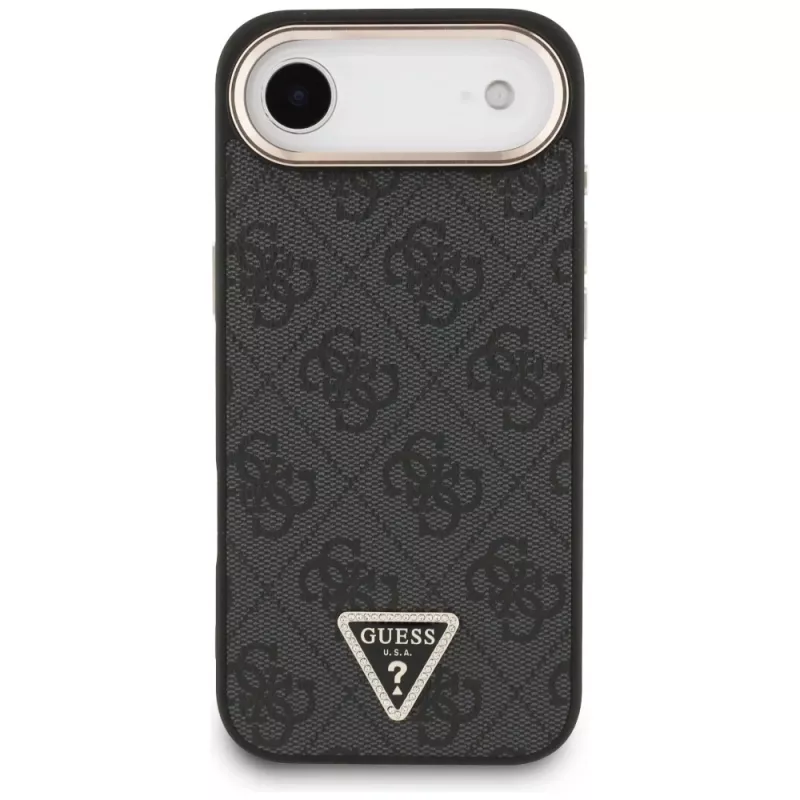 Guess 4G Triangle Logo MagSafe apvalks iPhone Air, melns/zelta