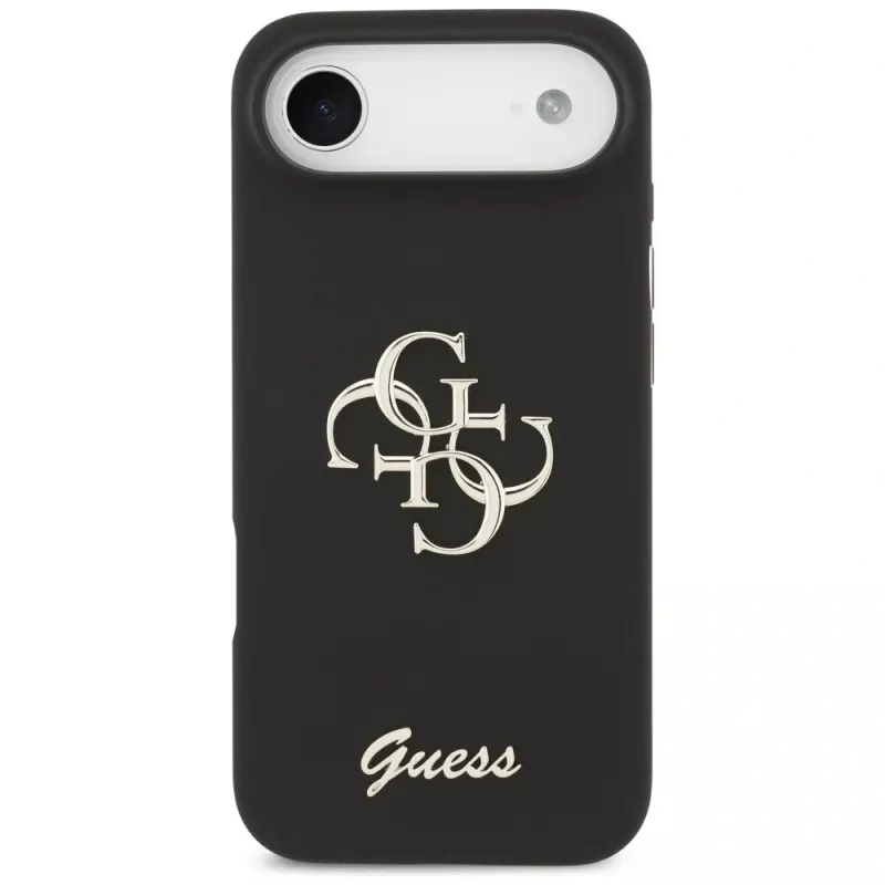Guess Silicone Big 4G Script Case iPhone Air - Melns