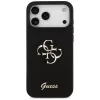 Guess Silicone Big 4G Script Case iPhone 17 Pro Max, Melns