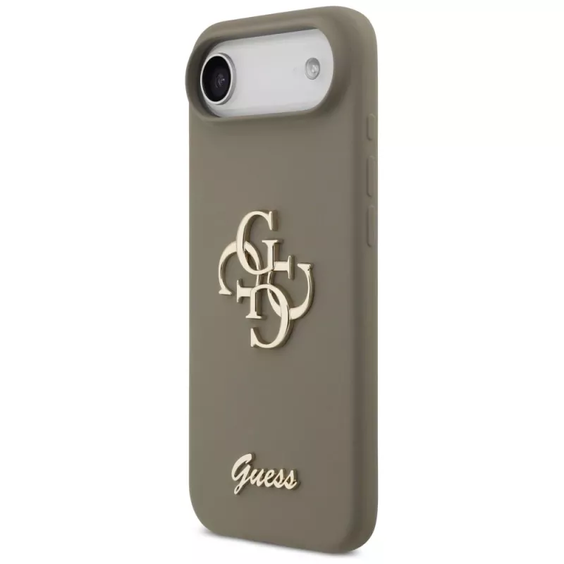 Guess Silicone Big 4G Script Case for iPhone Air Brown