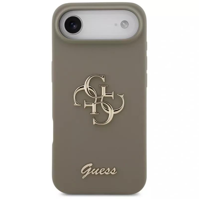 Guess Silicone Big 4G Script Case for iPhone Air Brown