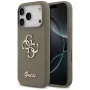 Guess Silicone Big 4G Script Case iPhone 17 Pro Brūns