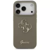 Guess Silicone Big 4G Script Case iPhone 17 Pro Brūns