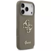Guess Silicone Big 4G Script Case iPhone 17 Pro Brūns