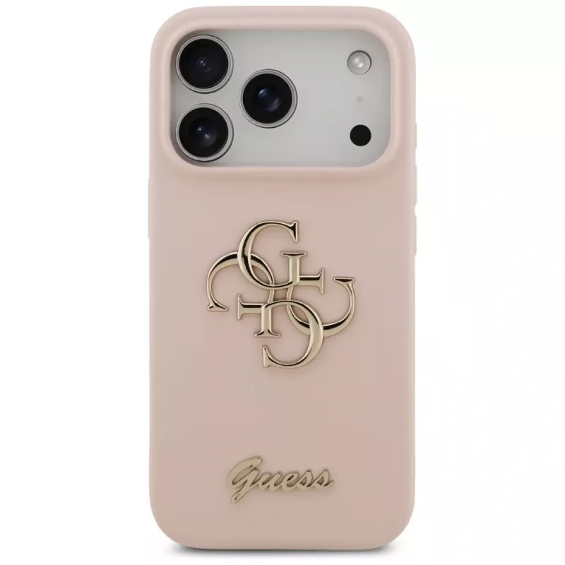 Guess Silicone Big 4G Script Back Cover Apple iPhone 17 Pro - Rozā