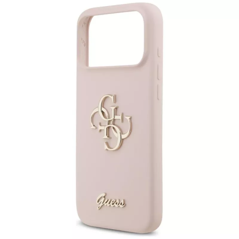 Guess Silicone Big 4G Script Case Apple iPhone 17 Pro Max - Rozā