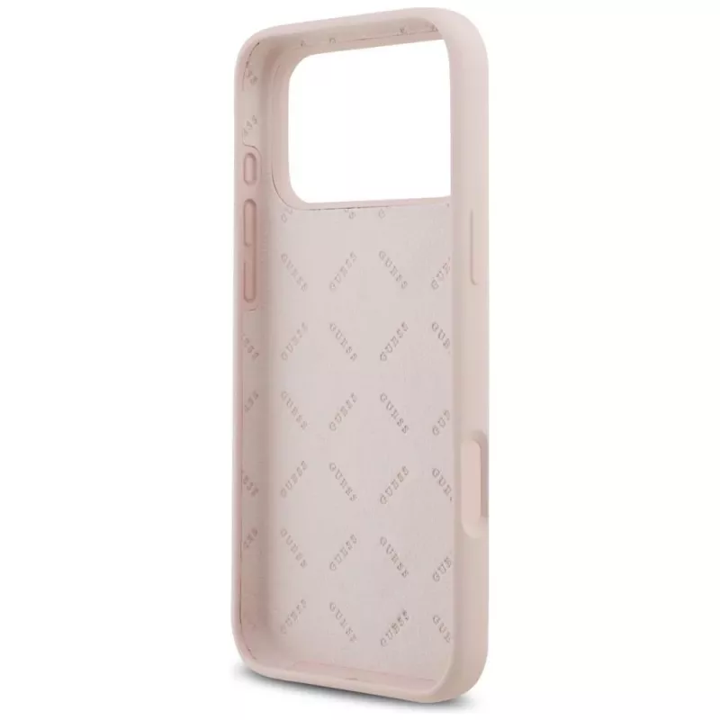 Guess Silicone Big 4G Script Case Apple iPhone 17 Pro Max - Rozā