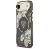 Guess IML Glitter Flowers Triangle MagSafe vāciņš iPhone Air — melns