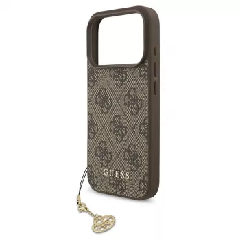 Guess 4G Charms Collection MagSafe Case for iPhone 17 Pro (Brown)