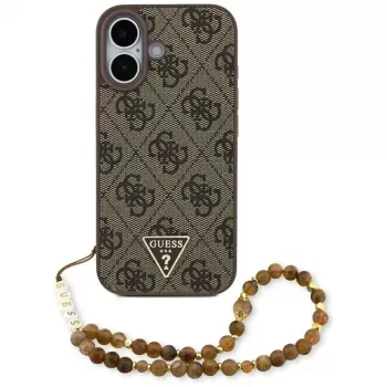 Guess 4G Strap Triangle Logo MagSafe Case iPhone 17 Brūns
