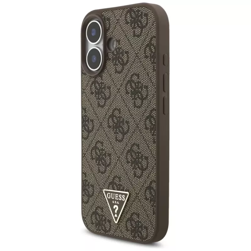 Guess 4G Strap Triangle Logo MagSafe Case iPhone 17 Brūns