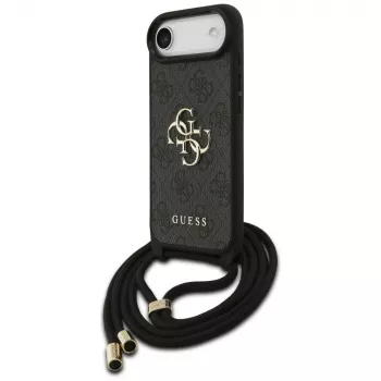 Guess 4G Big Logo Cord Stap Crossbody Case iPhone Air, Melns