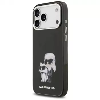 Karl Lagerfeld IML Aquarelle Karl & Choupette & Logo MacSafe Macītis iPhone 17 Pro (Melns)