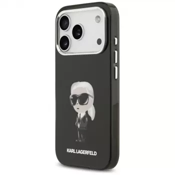 Karl Lagerfeld IML Aquarelle Karl & Logo MacSafe Macīgs iPhone 17 Pro (Melns)