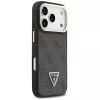 Guess 4G PU Triangle Logo & Stand Camera Magsafe Case iPhone 17 Pro Melns