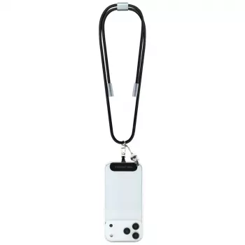 Karl Lagerfeld Ikonik Charm USB-C to USB-C kabelis ar lanyard, 1,2m, Melns