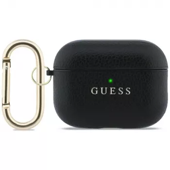 Guess Grained Classic Logo Case for AirPods Pro 3 Black