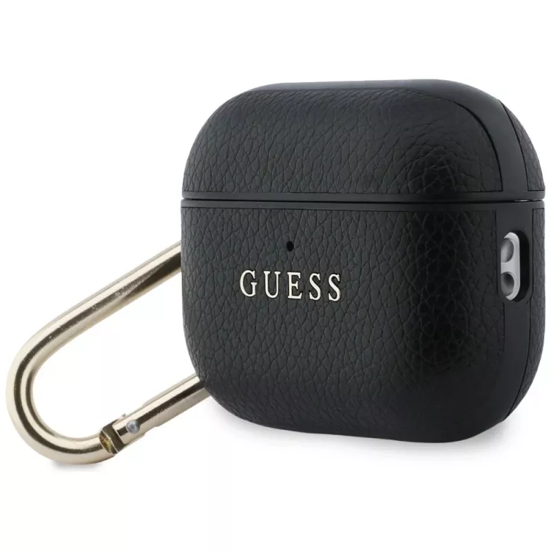 Guess Grained Classic Logo Case for AirPods Pro 3 Black