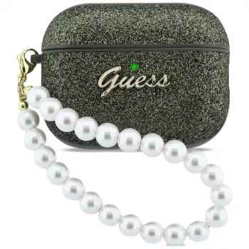 Guess Glitter Pearl Strap Case AirPods Pro 3 maciņš, khaki