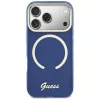 Guess IML Script Metal MagSafe vāciņš iPhone 17 Pro Max, zils