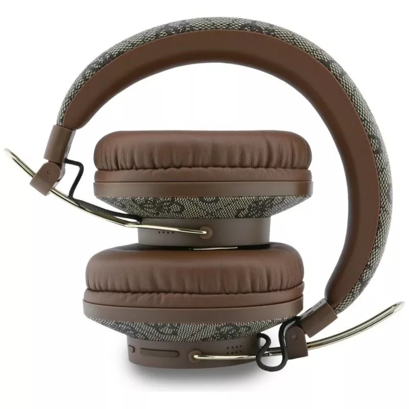 Guess Triangle Logo Bluetooth ENC Over-Ear Headphones Brown