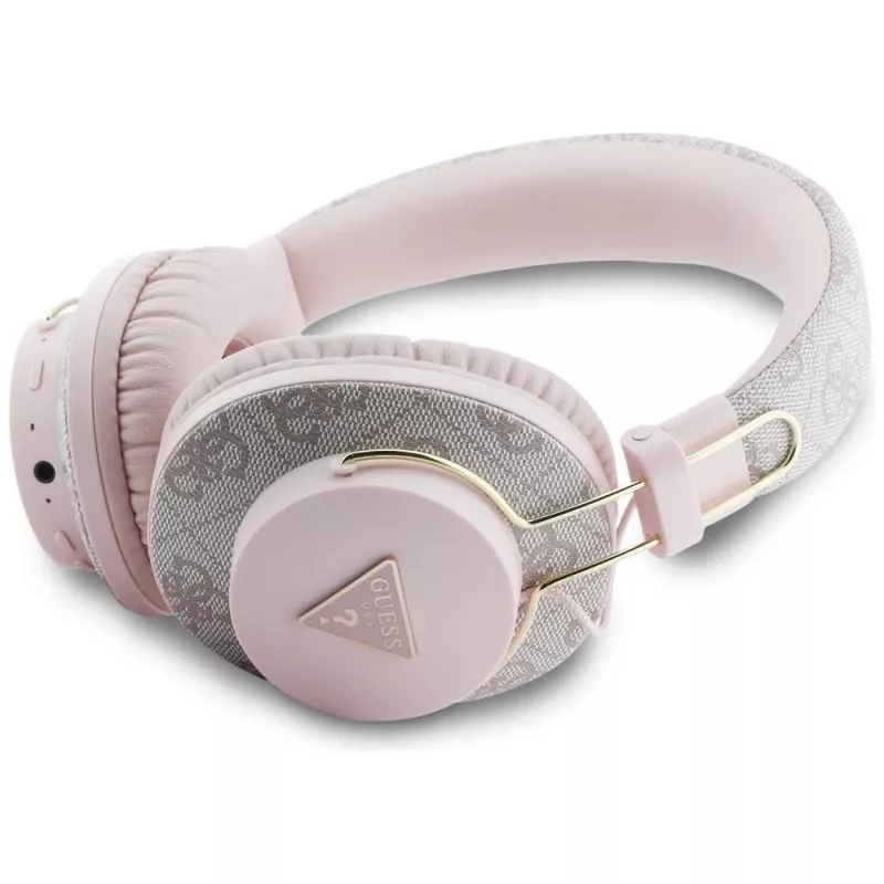 Guess Triangle Logo Bluetooth ENC Over-Ear Headphones Pink