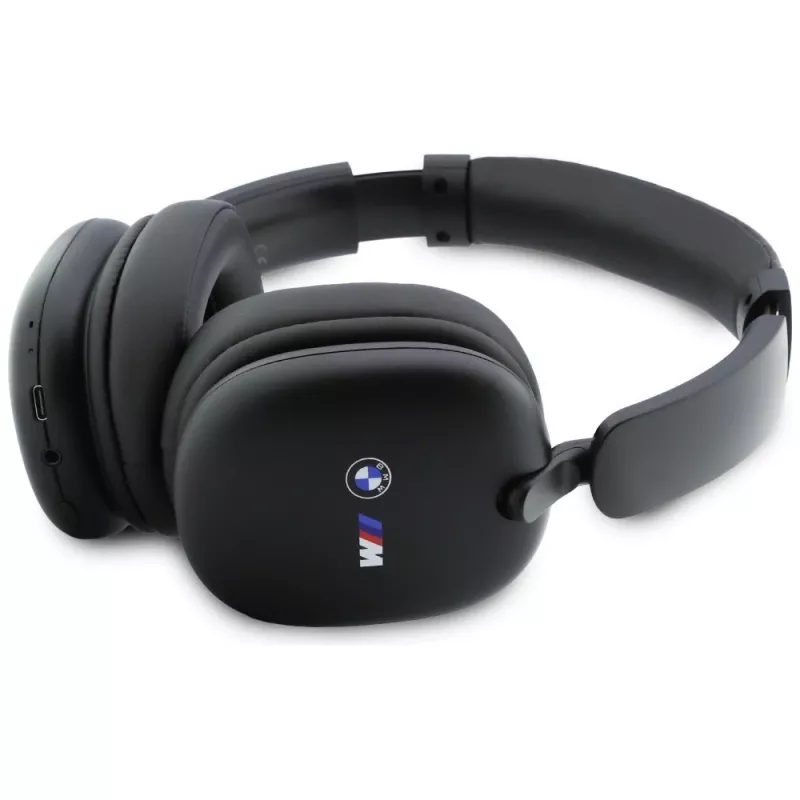 BMW Over-Ear Bluetooth Headphones with Printed Logos, Black