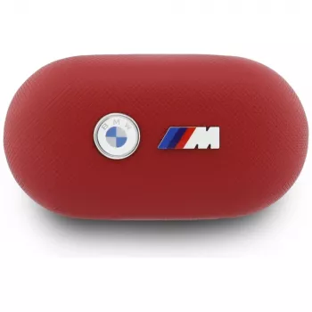 BMW M Metal Logo TWS Bluetooth Earbuds ar ENC, Sarkana