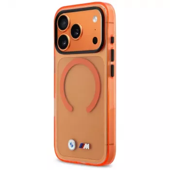 BMW M IML Metal Logos MagSafe apvalks iPhone 17 Pro Max, oranžs